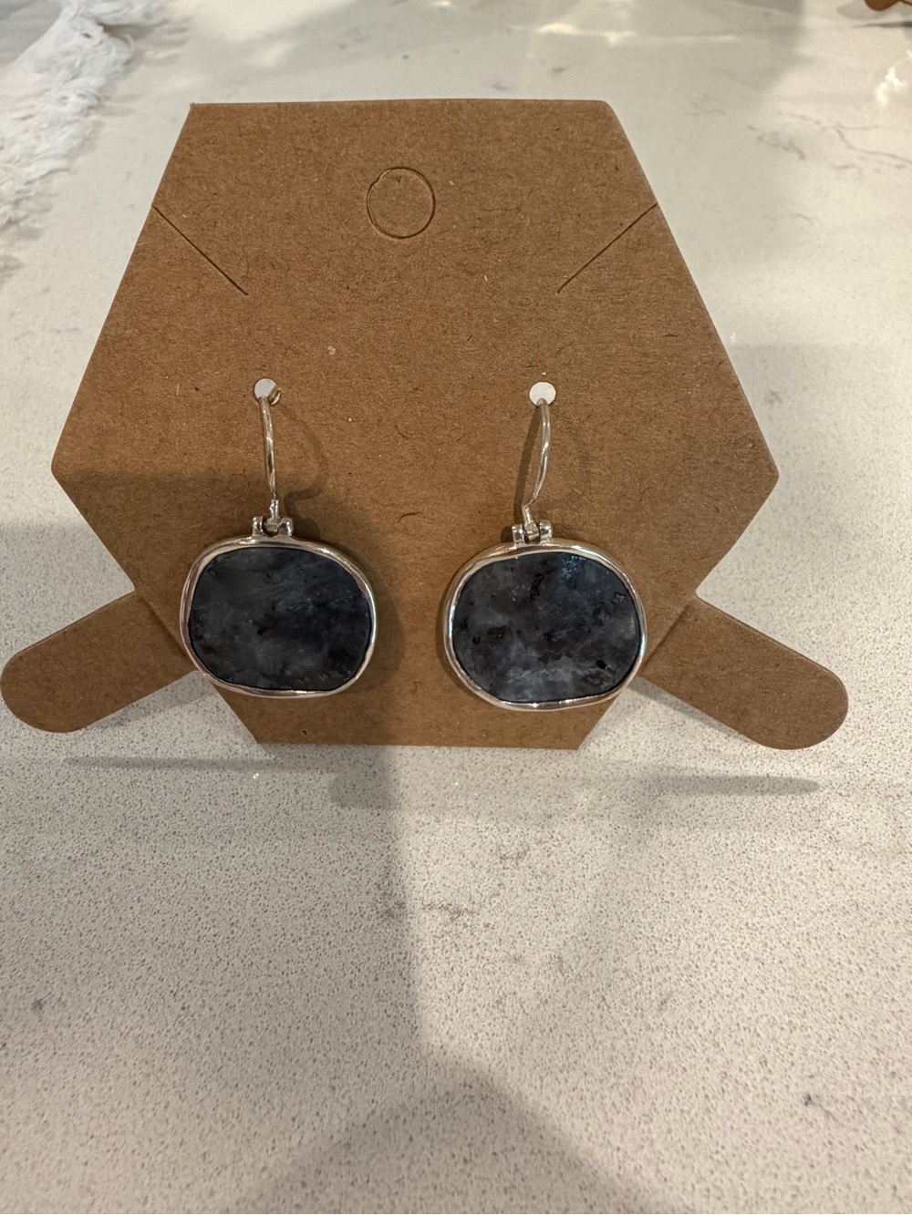 Vintage Silpada Sterling Silver Labradorite Drop Earrings